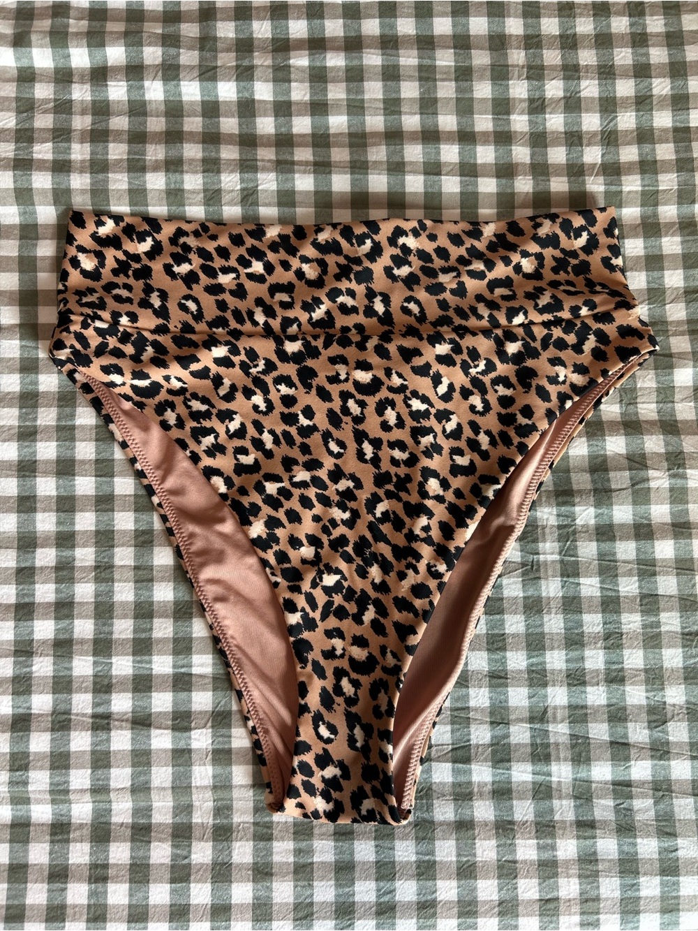 Aerie Leopard Print High Waist Cheeky Bikini Bottoms